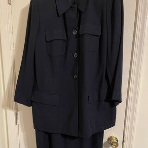 Kasper II Navy 2 Piece Skirt Suit